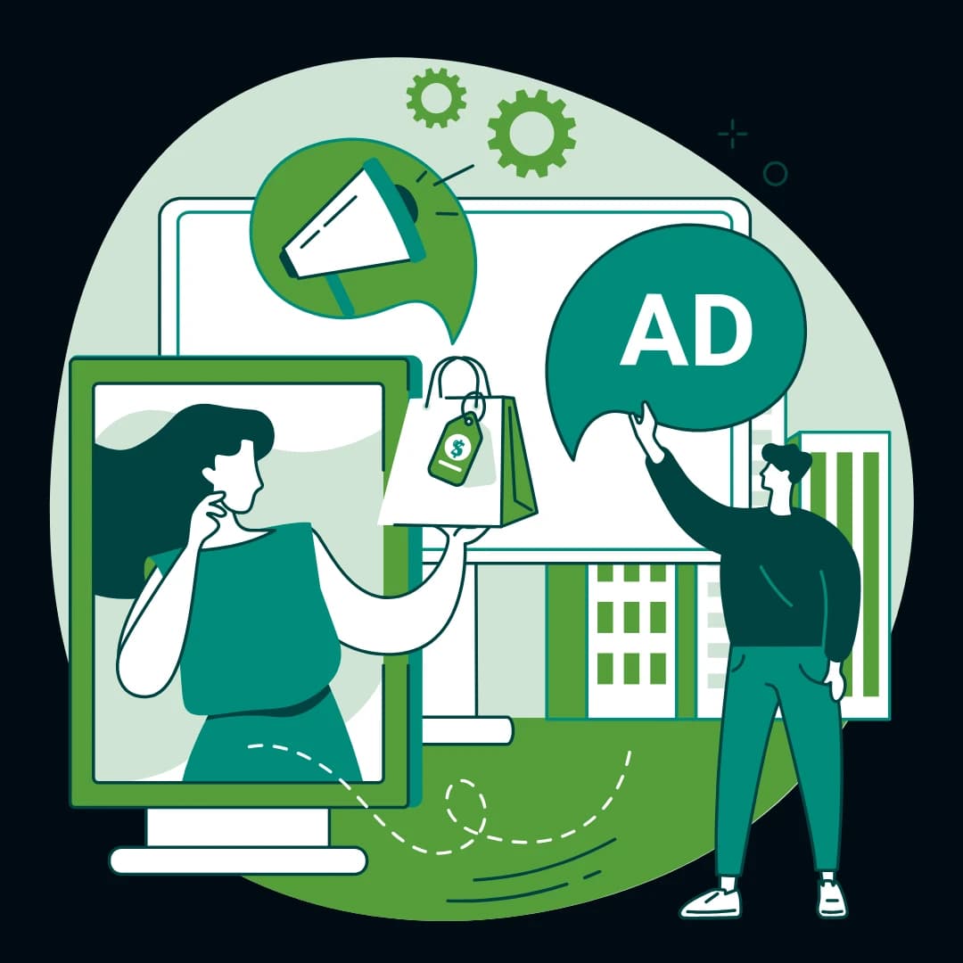 Marketing funnel diagram representing duplication and scaling with ads